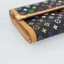 LOUIS VUITTON Monogram Multicolor Porte Tresor Wallet Black M92658 Auth 183735SAV-14