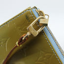 LOUIS VUITTON Monogram Vernis Lexington Pouch Baby Blue M91011 LV Auth 183736-9