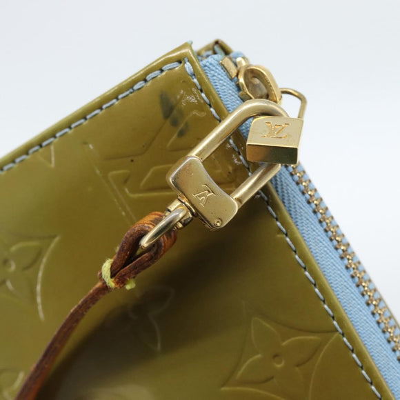 LOUIS VUITTON Monogram Vernis Lexington Pouch Baby Blue M91011 LV Auth 183736