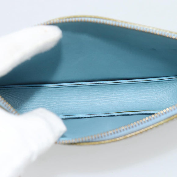 LOUIS VUITTON Monogram Vernis Lexington Pouch Baby Blue M91011 LV Auth 183736