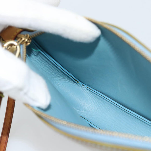 LOUIS VUITTON Monogram Vernis Lexington Pouch Baby Blue M91011 LV Auth 183736