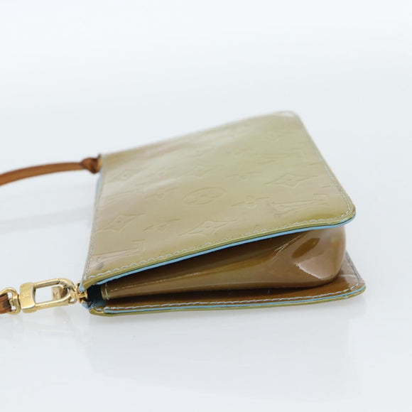 LOUIS VUITTON Monogram Vernis Lexington Pouch Baby Blue M91011 LV Auth 183736