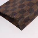 LOUIS VUITTON Damier Ebene Poche Toilette 15 Etui N47548 LV Auth 183737V-15
