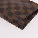 LOUIS VUITTON Damier Ebene Poche Toilette 15 Etui N47548 LV Auth 183737V-16