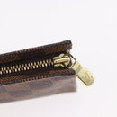 LOUIS VUITTON Damier Ebene Poche Toilette 15 Etui N47548 LV Auth 183737V-9