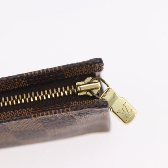 LOUIS VUITTON Damier Ebene Poche Toilette 15 Etui N47548 LV Auth 183737V