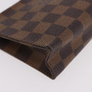 LOUIS VUITTON Damier Ebene Poche Toilette 15 Etui N47548 LV Auth 183737V-7
