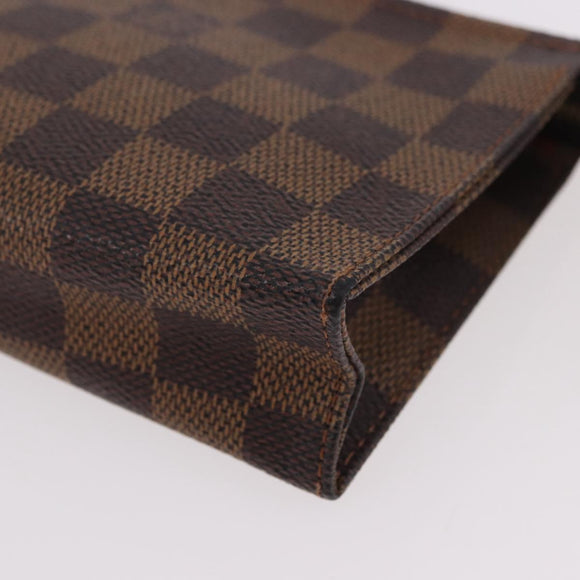 LOUIS VUITTON Damier Ebene Poche Toilette 15 Pouch N47548 LV Auth 183737V