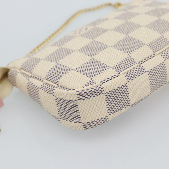 LOUIS VUITTON Damier Azur Mini Pochette Accessoires Pouch N64451 Auth 183738SM