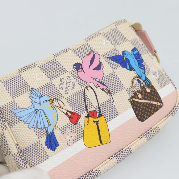 LOUIS VUITTON Damier Azur Mini Pochette Accessoires Pouch N64451 Auth 183738SM