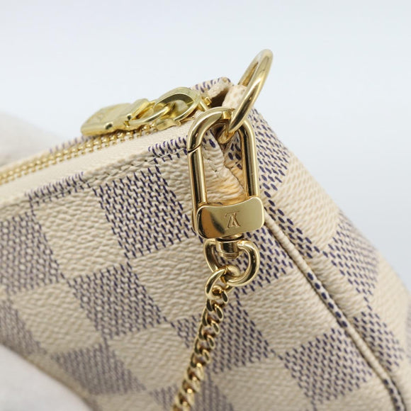 LOUIS VUITTON Damier Azur Mini Pochette Accessoires Pouch N64451 Auth 183738SM