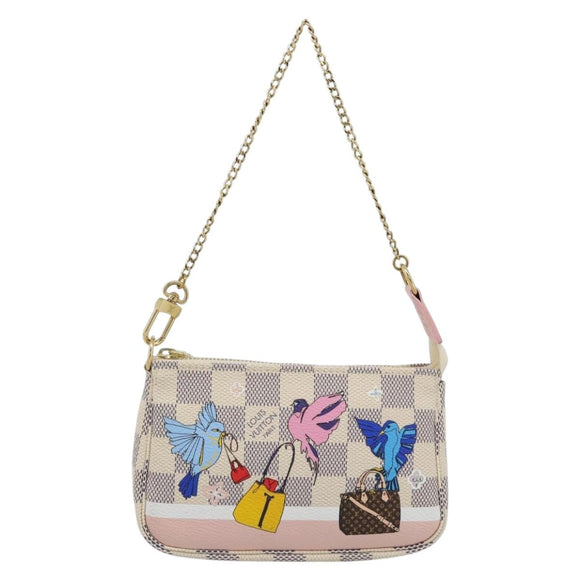 LOUIS VUITTON Damier Azur Mini Pochette Accessoires Pouch N64451 Auth 183738SM