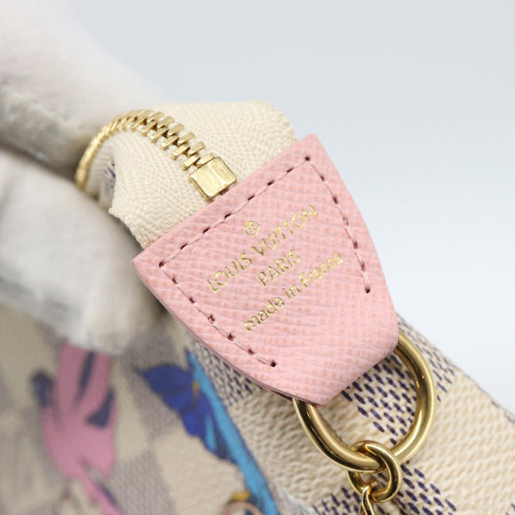LOUIS VUITTON Damier Azur Mini Pochette Accessoires Pouch N64451 Auth 183738SM