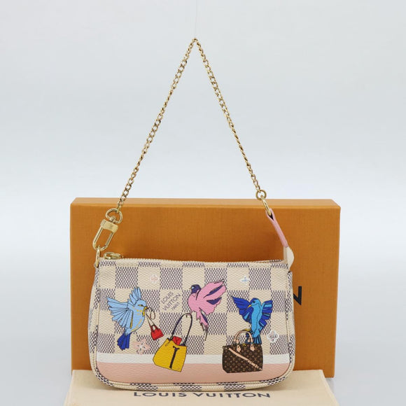 LOUIS VUITTON Damier Azur Mini Pochette Accessoires Pouch N64451 Auth 183738SM