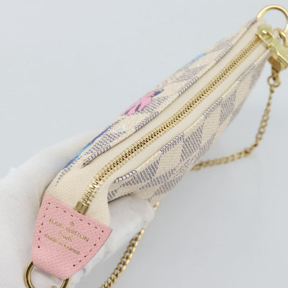 LOUIS VUITTON Damier Azur Mini Pochette Accessoires Pouch N64451 Auth 183738SM