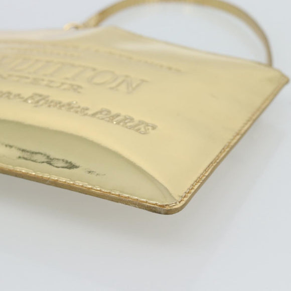 LOUIS VUITTON Monogram Miroir Pochette Plat Clutch Bag Gold M95278 Auth 183739V