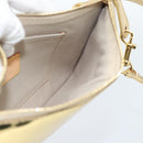 LOUIS VUITTON Monogram Miroir Pochette Plat Clutch Bag Gold M95278 Auth 183739V-20