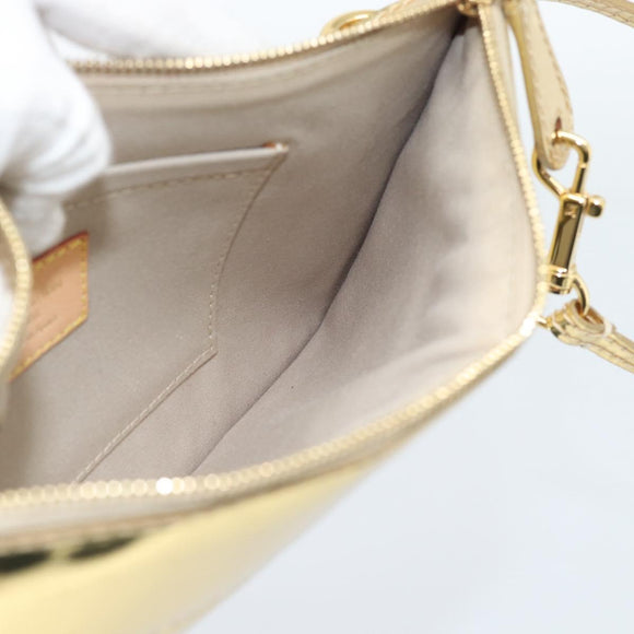 LOUIS VUITTON Monogram Miroir Pochette Plat Clutch Bag Gold M95278 Auth 183739V