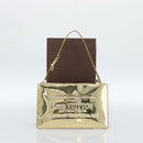 LOUIS VUITTON Monogram Miroir Pochette Plat Clutch Bag Gold M95278 Auth 183739V-12