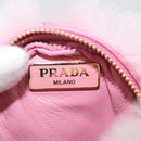 PRADA Pouch fur Pink Gold Auth 183742M-9