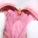 PRADA Pouch fur Pink Gold Auth 183742M-11