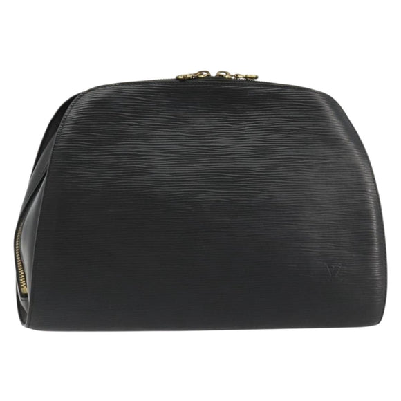 LOUIS VUITTON Epi Dauphine GM Cosmetic Pouch Black M48432 LV Auth 183757