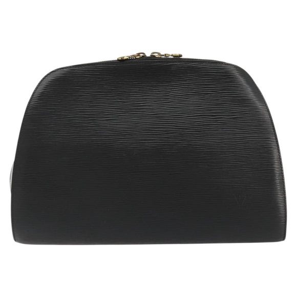 LOUIS VUITTON Epi Dauphine GM Cosmetic Pouch Black M48432 LV Auth 183757