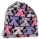 Miu Miu CANAPA CATS Drawstring Pouch Canvas Black Auth 183758M-1