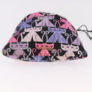 Miu Miu CANAPA CATS Drawstring Pouch Canvas Black Auth 183758M-6