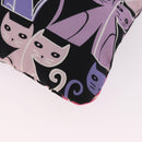 Miu Miu CANAPA CATS Drawstring Pouch Canvas Black Auth 183758M-14
