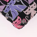 Miu Miu CANAPA CATS Drawstring Pouch Canvas Black Auth 183758M-15