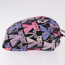 Miu Miu CANAPA CATS Drawstring Pouch Canvas Black Auth 183758M-3