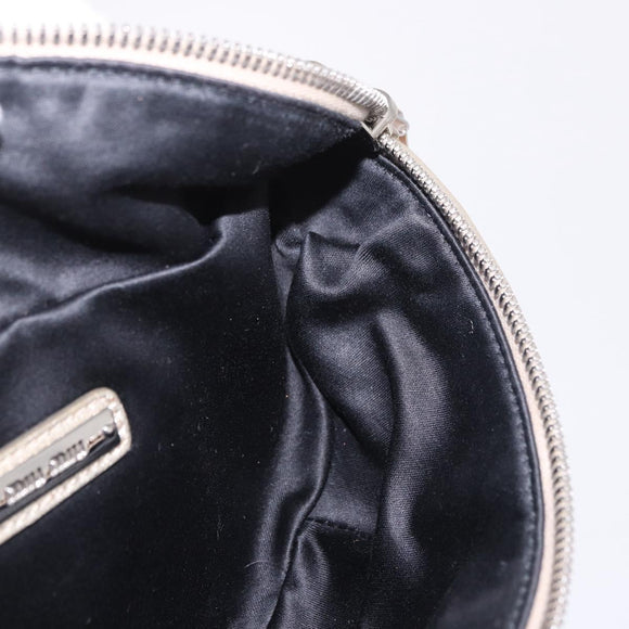 Miu Miu Matelasse Waist bag Leather Silver Gold Auth 183762V