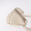 Miu Miu Matelasse Waist bag Leather Silver Gold Auth 183762V-3