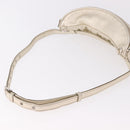 Miu Miu Matelasse Waist bag Leather Silver Gold Auth 183762V-7