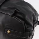 PRADA Shoulder Bag Leather Black Gold Auth 183763V-13