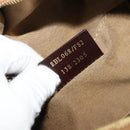 FENDI Zucchino Canvas Boston Bag Beige Gold Auth 183766A-12