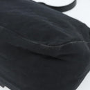 FENDI Mamma Baguette Shoulder Bag Cotton Jersey Black Silver Auth 183767-15
