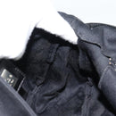 FENDI Mamma Baguette Shoulder Bag Cotton Jersey Black Silver Auth 183767-18