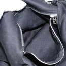 FENDI Mamma Baguette Shoulder Bag Cotton Jersey Black Silver Auth 183767-21