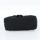 FENDI Mamma Baguette Shoulder Bag Cotton Jersey Black Silver Auth 183767-5