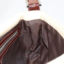 FENDI Zucca Canvas Mamma Baguette Shoulder Bag Beige Silver Auth 183769SAV-22