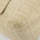 FENDI Zucca Canvas Mamma Baguette Shoulder Bag Beige Silver Auth 183770V-16