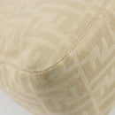 FENDI Zucca Canvas Mamma Baguette Shoulder Bag Beige Silver Auth 183770V-18