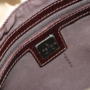 FENDI Zucca Canvas Mamma Baguette Shoulder Bag Beige Silver Auth 183770V-23