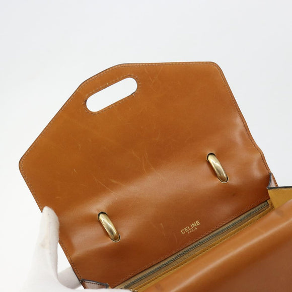 CELINE Handtasche Leder Beige Gold Original 183777