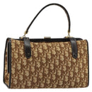 Christian Dior Trotter Canvas Hand Bag Beige Gold Auth 183778-1