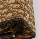 Christian Dior Trotter Canvas Hand Bag Beige Gold Auth 183778-13