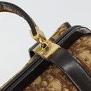 Christian Dior Trotter Canvas Hand Bag Beige Gold Auth 183778-14