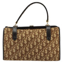 Christian Dior Trotter Canvas Hand Bag Beige Gold Auth 183778-2